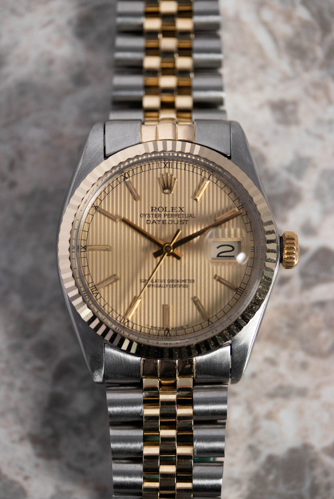 1984 Rolex Datejust 16013 Champagne Tapestry