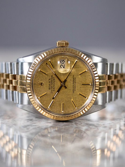 1986 Rolex Datejust 16013 Champagne Linen Dial