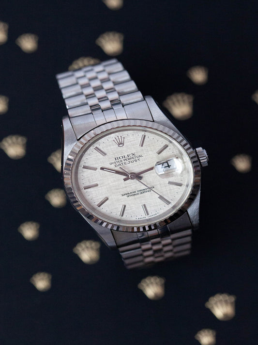 1991 Rolex Datejust 16234 Silver Linen Dial