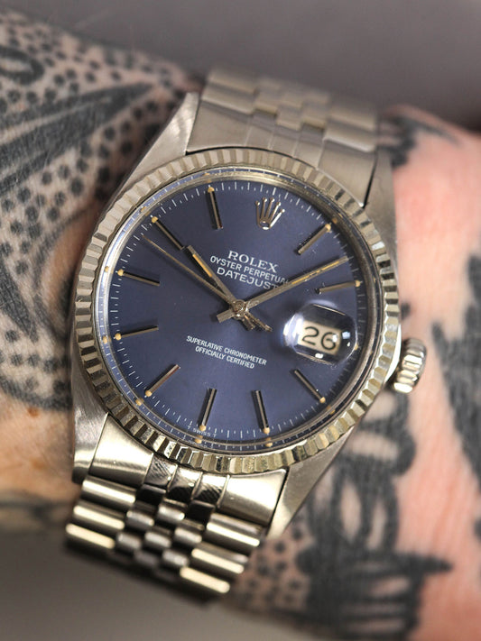 1989 Rolex Datejust 16014 Blue Dial Full Set