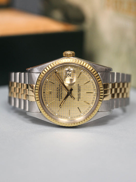 1985 Rolex Datejust 16013 Houndstooth Dial