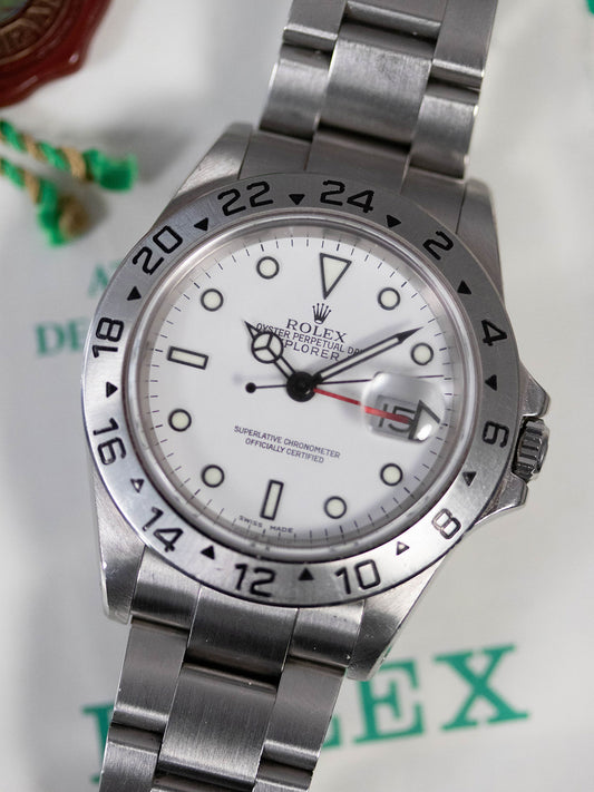 2002 Rolex Explorer II Polar 16570 Full Set