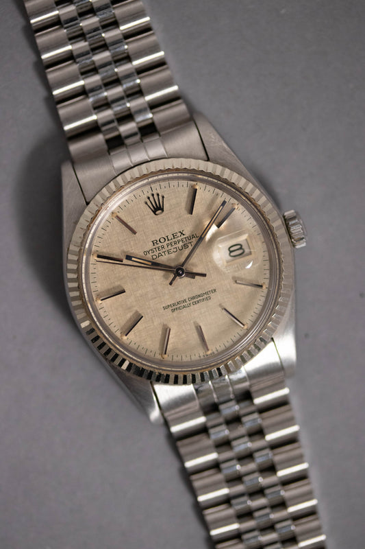 1981 Rolex Datejust 16014 Silver Linen